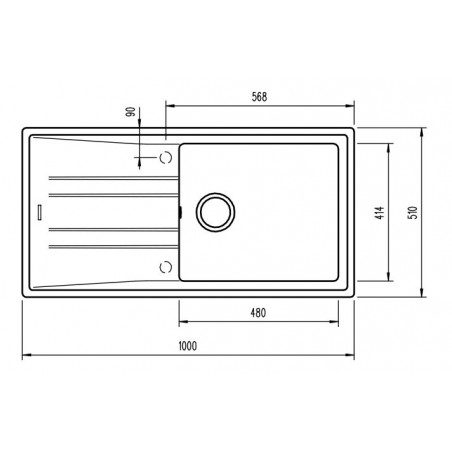 Kuchyňský dřez Teka Stone 60 L-TG Nero