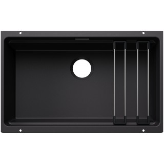 Kuchyňský dřez Blanco Etagon 700-U Černá, bez příslušenství, s pojezdy