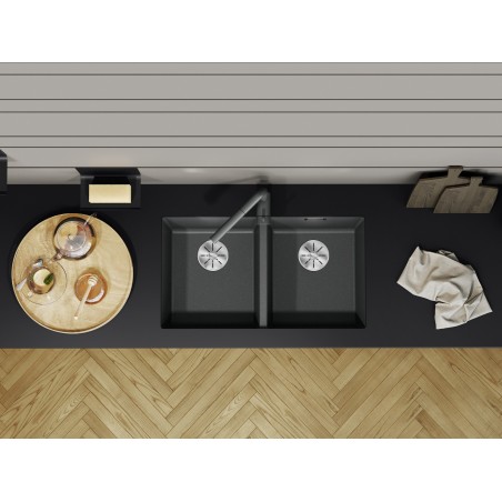 Kuchyňský dřez Blanco Subline 350/350-U Šedá vulkán, bez příslušenství