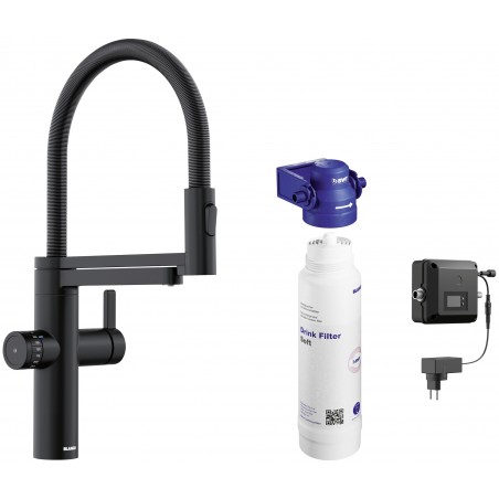 Kuchyňská baterie Blanco Evol-S Pro Černá matná, vč. filtrační sady