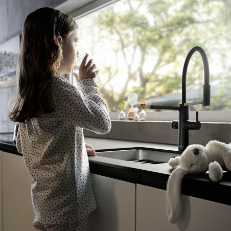 Kuchyňská baterie Blanco Evol-S Pro Černá matná, vč. filtrační sady