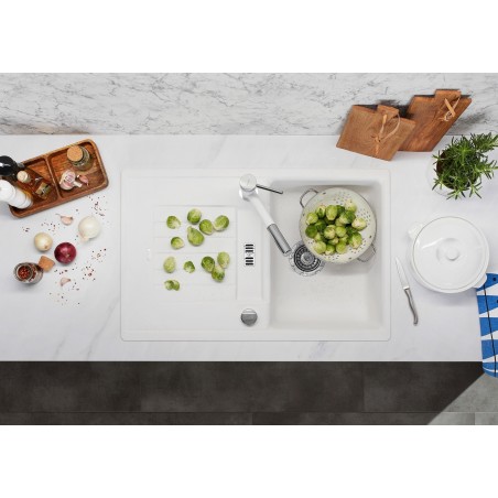 Kuchyňská baterie Blanco Kano-S Bílá soft/chrom, beztlaková