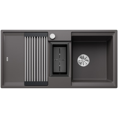Kuchyňský dřez Blanco Adira 6 S Šedá skála, s mřížkou a miskou