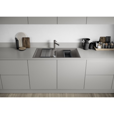 Kuchyňský dřez Blanco Adira XL 6 S-F Šedá skála, s mřížkou