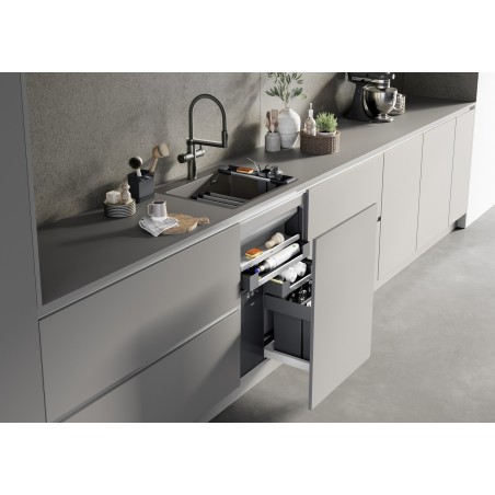 Kuchyňský dřez Blanco Etagon 6-F Šedá vulkán, s pojezdy