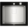 Kuchyňský dřez Teka Diamond RS15 1B BK Černé sklo/nerez