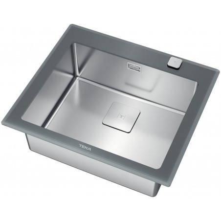 Kuchyňský dřez Teka Diamond RS15 1B ST Šedé sklo/nerez