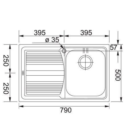 Kuchyňský dřez Franke Logica LLL 611/2