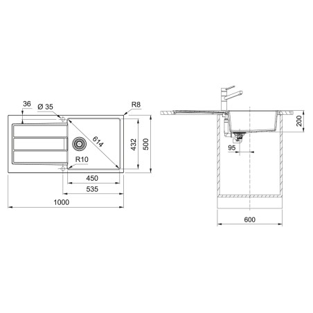 Kuchyňský dřez Franke Sirius S2D 611-100 Černá