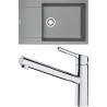 Set Franke G194 (dřez MRG 611-78 BB Šedý kámen + baterie FC 3055.031 ORBIT Chrom)