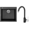 Set Sinks (dřez Cube 560 Granblack 30 + baterie Mix 35 Granblack 30)
