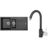 Set Sinks (dřez Perfecto 1000.1 Metalblack 74 + baterie Mix 35 Metalblack 74)