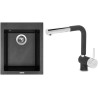 Set Sinks G8874 (dřez Cube 410 Metalblack 74 + baterie Mix 3 P Metalblack 74)