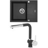 Set Sinks G2074XC (dřez Linea 600 XC Metalblack 74 + baterie Mix 3 P Metalblack 74)