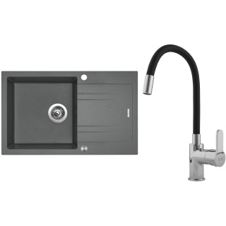 Set Sinks G4572XC (dřez Linea 780 XC Titanium 72 + baterie Flexia lesklá)