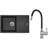 Set Sinks G4574XC (dřez Linea 780 XC Metalblack 74 + baterie Flexia lesklá)