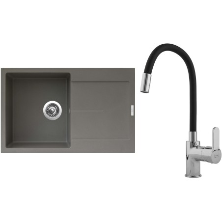 Set Sinks G11754 (dřez Ultima 790 Truffle 54 + baterie Flexia lesklá)
