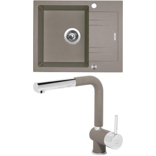 Set Sinks G2054XC (dřez Linea 600 XC Truffle 54 + baterie Mix 3 P Truffle 54)