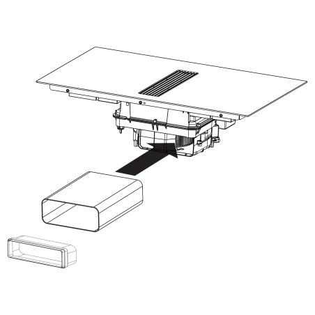 Odsavač par s indukční deskou Franke Smart 2Gether Black Lines FSM 7081 HI Černé sklo, pro vnější odtah