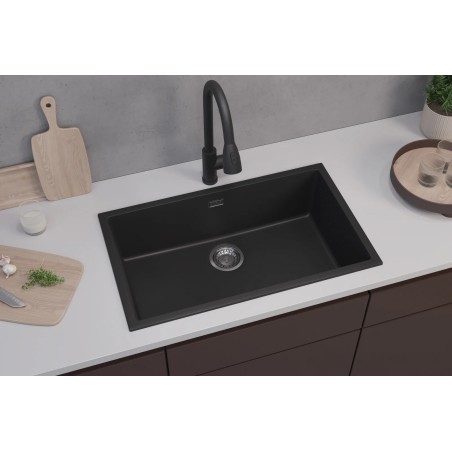 Kuchyňský dřez Alveus Omni 40 Black Edition Deep Black 90