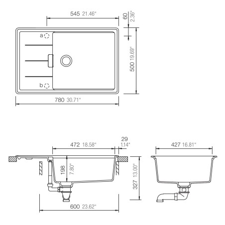 Kuchyňský dřez Schock Tia D-100LS Berry + sada misek, spodní montáž