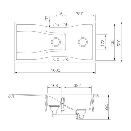 Kuchyňský dřez Schock Waterfall D-150 Berry, spodní montáž