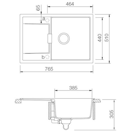 Kuchyňský dřez Schock Mono D-100 Ivy, horní montáž