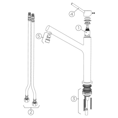 Kuchyňská baterie Schock Dion Copper brushed