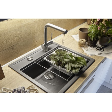 Kuchyňská baterie Schock Laios Gunmetal brushed