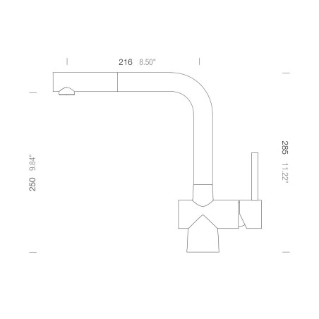 Kuchyňská baterie Schock Laios.120 Gunmetal brushed