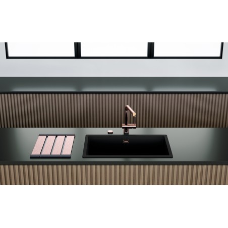 Kuchyňský dřez Schock Kiruna N-100XL AllBlack Night, spodní montáž