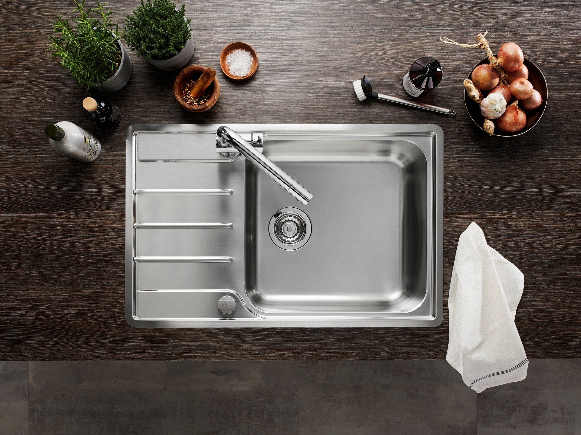 Kuchyňský dřez Blanco Lemis XL 6 S-IF Compact Kartáčovaný, bez excentru  525111 | Dobracena.cz