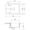 Kuchyňský dřez Schock Manhattan D-100 Onyx, spodní montáž