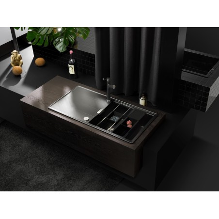 Kuchyňský dřez Schock Tia D-100L Magma, horní montáž