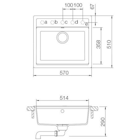Kuchyňský dřez Schock Mono N-100 Day, spodní montáž
