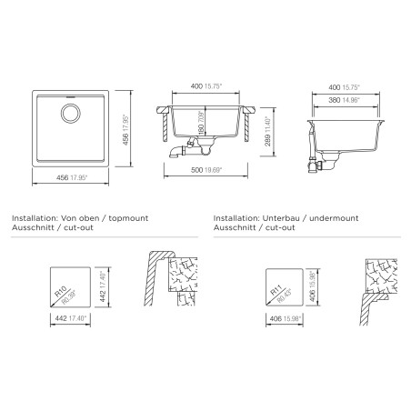 Kuchyňský dřez Schock Kiruna N-100 Day, spodní montáž