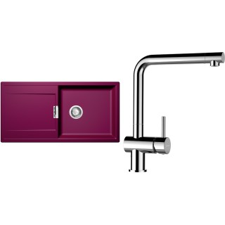 Set Schock S9-8 (dřez Mono D-100L Berry + baterie Epos Chrom)