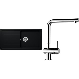 Set Schock S3-8 (dřez Toledo D-100L Puro + baterie Epos Chrom)