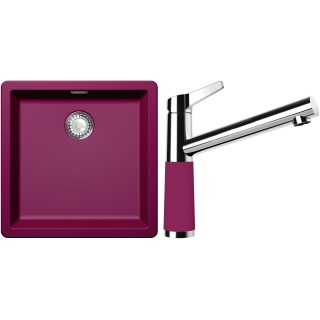 Set Schock S12-4 (dřez Greenwich N-100 Berry + baterie SC-510 Berry)