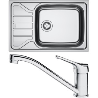 Set Franke N100 (dřez FLN 611-78 LB + baterie FB 250 BASIC NEW Chrom)