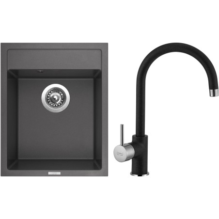 Set Sinks G8326 (dřez Classic 400 Pureblack 26 + baterie Vitalia Pureblack 26) Set Sinks G8326 (dřez Classic 400 Pureblack 26 + baterie Vitalia Pureblack 26)