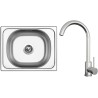 Set Sinks N110 (dřez Classic 500 V 0,5 mm, matný + baterie Arco Celonerezová) Set Sinks N110 (dřez Classic 500 V 0,5 mm, matný + baterie Arco Celonerezová)