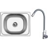 Set Sinks N109 (dřez Classic 500 V 0,5 mm, matný + baterie Elasta Nerez/Šedá) Set Sinks N109 (dřez Classic 500 V 0,5 mm, matný + baterie Elasta Nerez/Šedá)