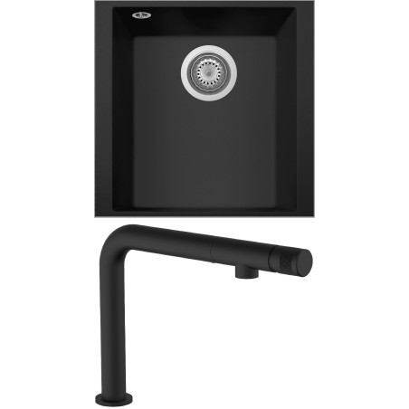 Set Sinks G259N6 (dřez Cube 340U Nanoblack N6 + baterie Comforta Nanoblack N6) Set Sinks G259N6 (dřez Cube 340U Nanoblack N6 + baterie Comforta Nanoblack N6)
