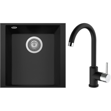 Set Sinks G256N6 (dřez Cube 340U Nanoblack N6 + baterie Mix 35 Nanoblack N6) Set Sinks G256N6 (dřez Cube 340U Nanoblack N6 + baterie Mix 35 Nanoblack N6)