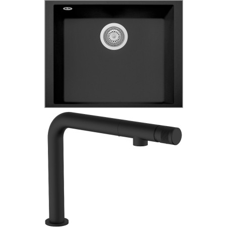 Set Sinks G263N6 (dřez Cube 490U Nanoblack N6 + baterie Comforta Nanoblack N6) Set Sinks G263N6 (dřez Cube 490U Nanoblack N6 + baterie Comforta Nanoblack N6)