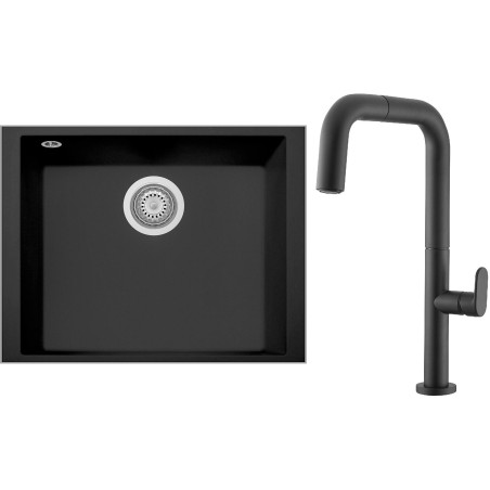 Set Sinks G262N6 (dřez Cube 490U Nanoblack N6 + baterie Eva P Nanoblack N6) Set Sinks G262N6 (dřez Cube 490U Nanoblack N6 + baterie Eva P Nanoblack N6)