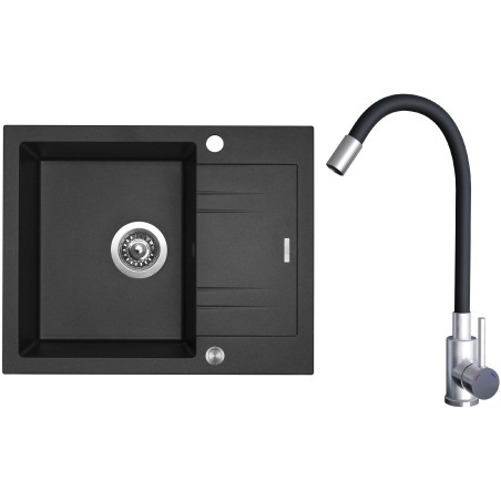 Set Sinks G20374XC (dřez Linea 600 XC Metalblack 74 + baterie Elasta Nerez/Černá) Set Sinks G20374XC (dřez Linea 600 XC Metalblack 74 + baterie Elasta Nerez/Černá)