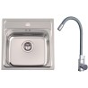Set Sinks N113 (dřez Manaus 480 V 0,7 mm, matný + baterie Elasta Nerez/Šedá) Set Sinks N113 (dřez Manaus 480 V 0,7 mm, matný + baterie Elasta Nerez/Šedá)