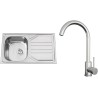 Set Sinks N140 (dřez Okio 800 V 0,7 mm matný + baterie Arco Celonerezová) Set Sinks N140 (dřez Okio 800 V 0,7 mm matný + baterie Arco Celonerezová)